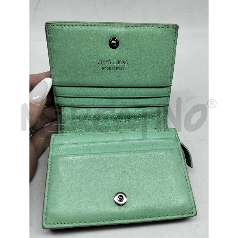 PORTA FOGLIO PELLE JIMMY CHOO VERDE EFFETTO PITONATO | Mercatino dell'Usato Lamezia terme 2