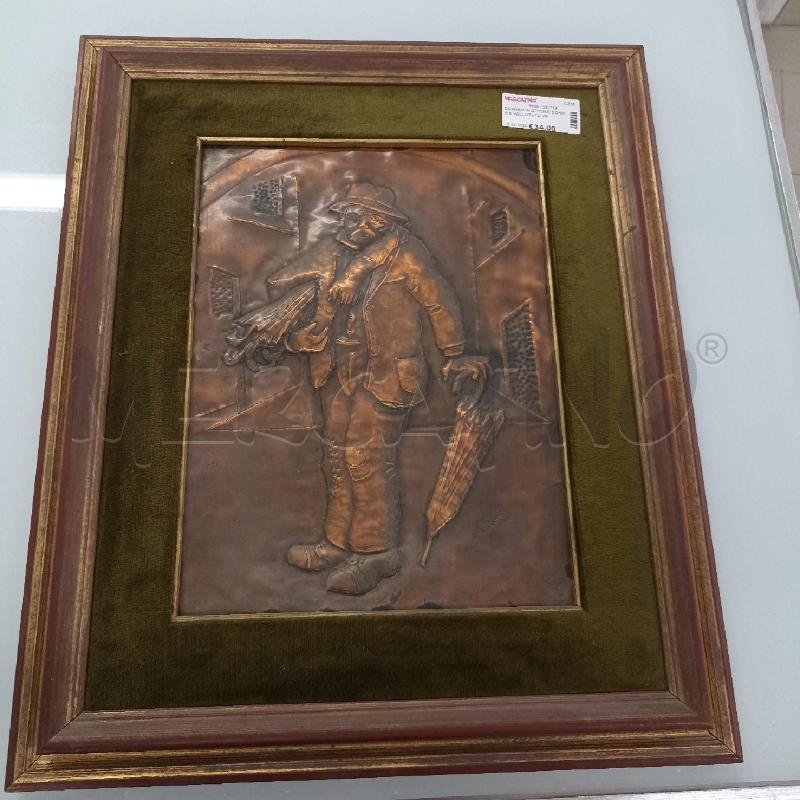 QUADRO IN OTTONE CORNICE VELLUTATA VERDE | Mercatino dell'Usato Lamezia terme 1