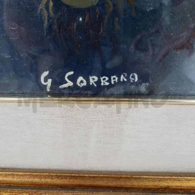 QUADRO TELA GINO SORBARA 1983 FIORI | Mercatino dell'Usato Lamezia terme 3
