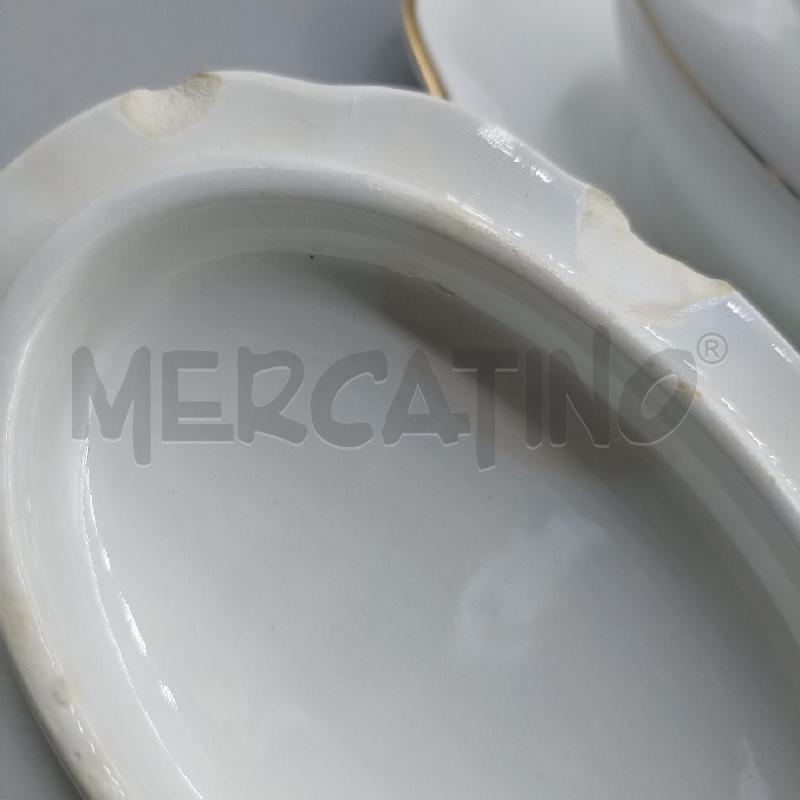 SALSIERA RICHARD GINORI PORCELLANA BIANCA BORDO DORATO | Mercatino dell'Usato Lamezia terme 2