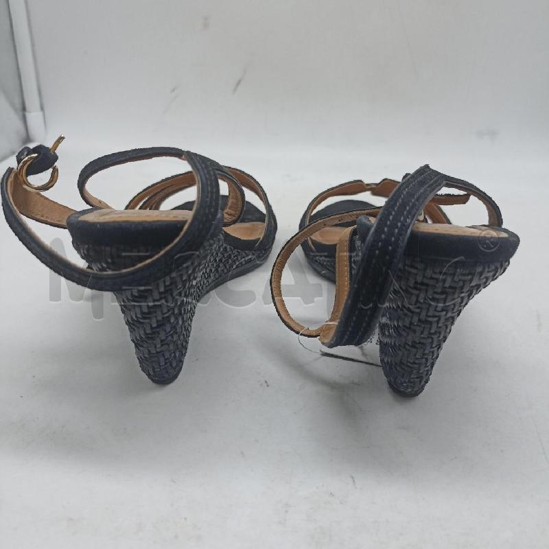 SANDALI DONNA PURA LOPEZ NERO PELLE SCAMOSCIATA CINTURINO CAVIGLIA  | Mercatino dell'Usato Lamezia terme 4