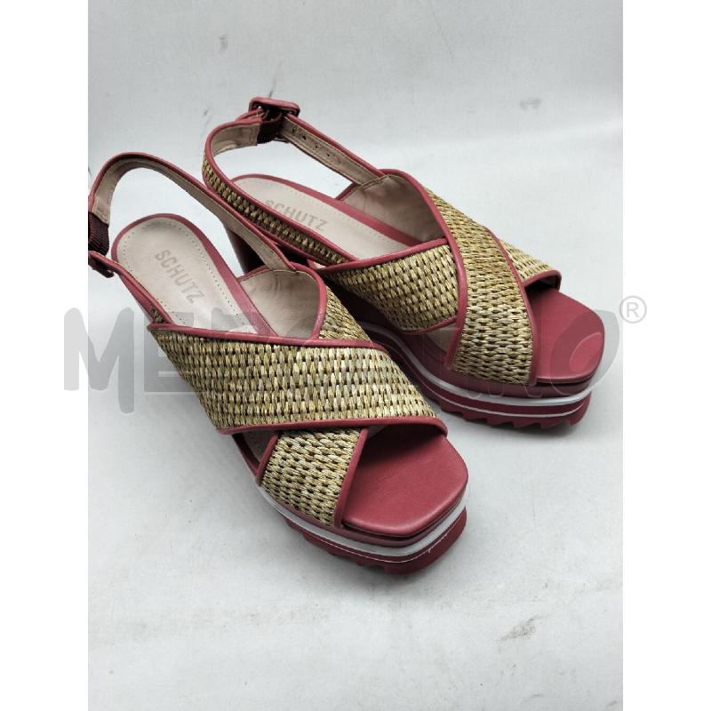 SANDALI DONNA SCHUTZ ROSSO RAFFIAS NUOVO | Mercatino dell'Usato Lamezia terme 1