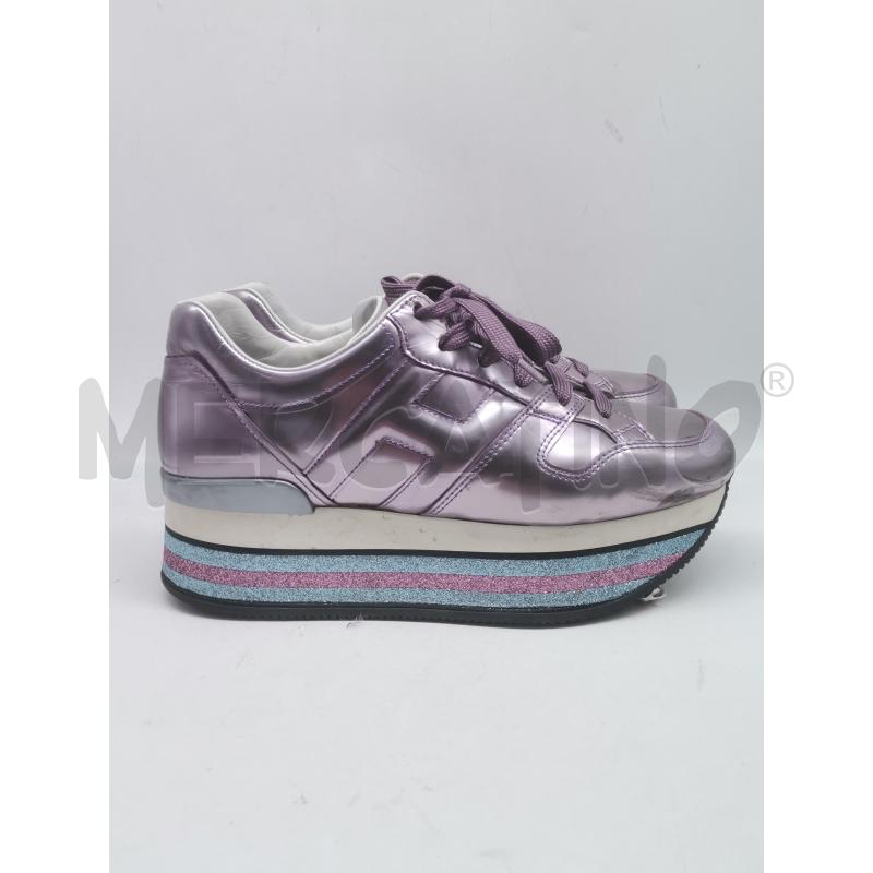 SCARPE DONNA HOGAN PLATFORM LILLA GLITTER | Mercatino dell'Usato Lamezia terme 1