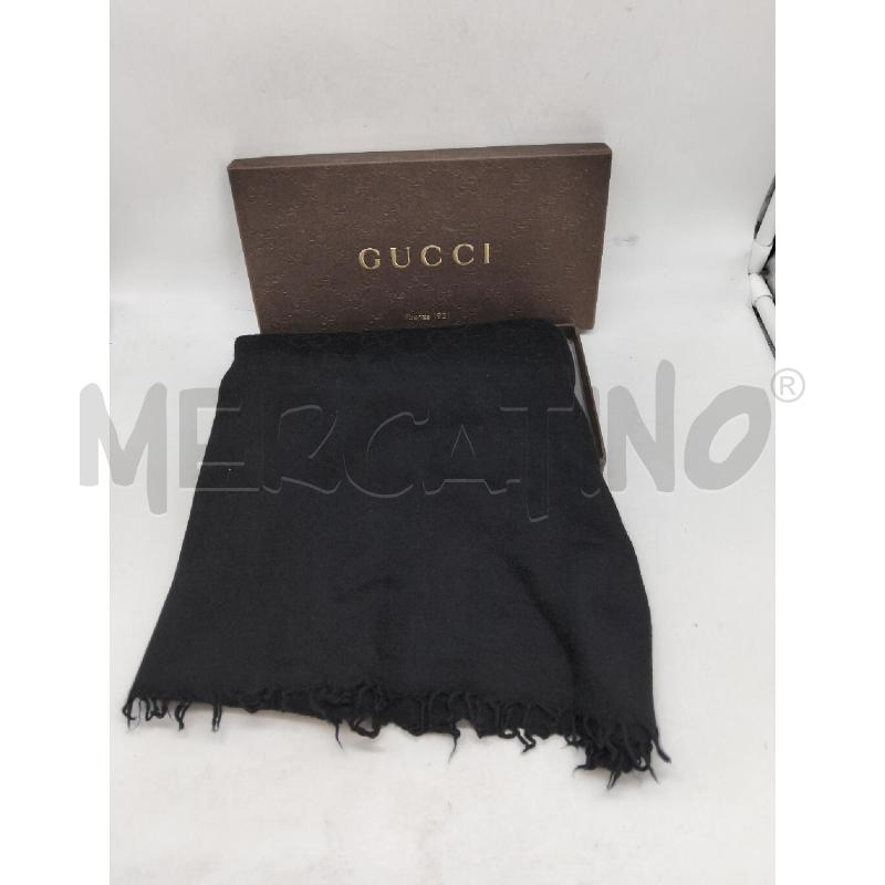 SCIARPA DONNA GUCCI NERO 70 LANA 30 SETA LOGATA | Mercatino dell'Usato Lamezia terme 1