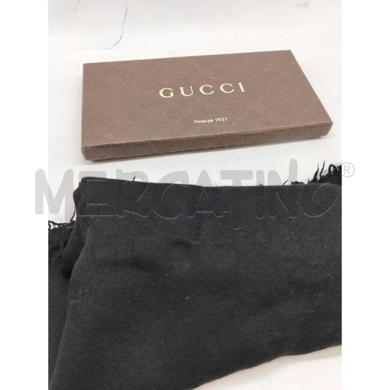 SCIARPA DONNA GUCCI NERO 70 LANA 30 SETA LOGATA | Mercatino dell'Usato Lamezia terme 2