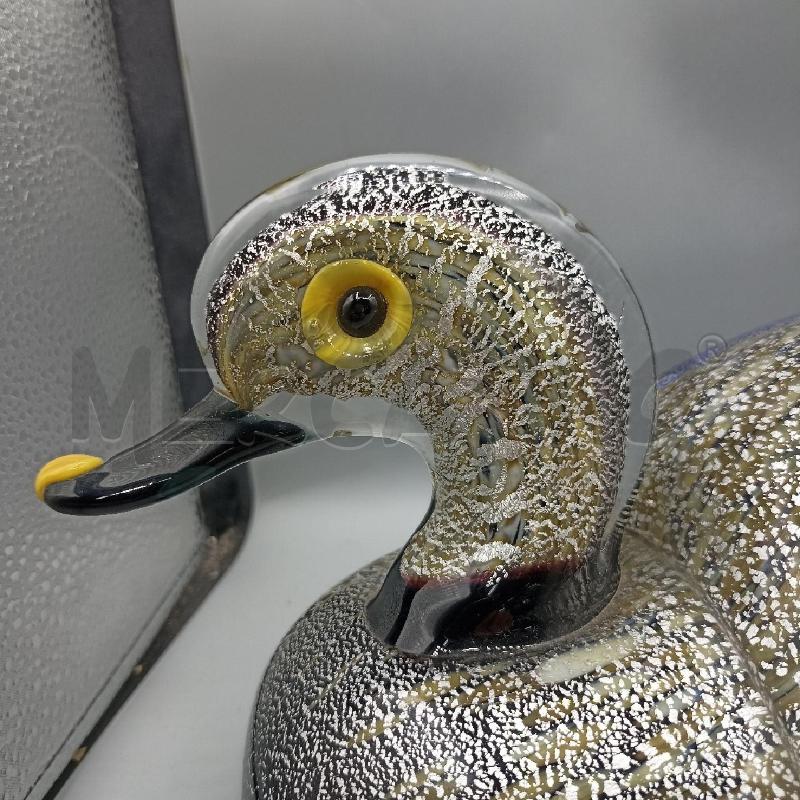 SCULTURA ANATRA STILE VETRO DI MURANO NERO AZZURRO | Mercatino dell'Usato Lamezia terme 2