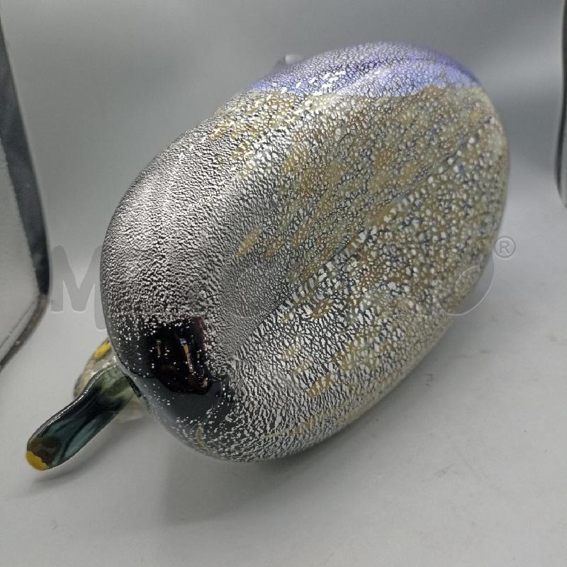 SCULTURA ANATRA STILE VETRO DI MURANO NERO AZZURRO | Mercatino dell'Usato Lamezia terme 4