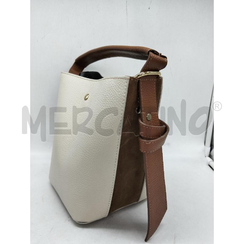 SECCHIELLO DONNA PELLE BEIGE SCAMOSCIATO | Mercatino dell'Usato Lamezia terme 2