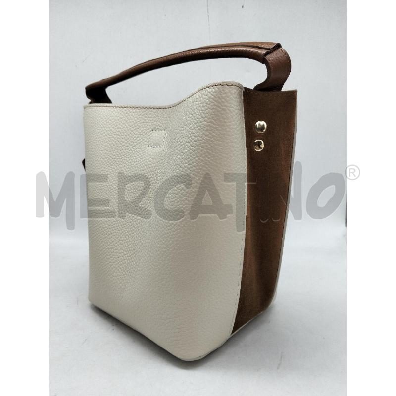 SECCHIELLO DONNA PELLE BEIGE SCAMOSCIATO | Mercatino dell'Usato Lamezia terme 3