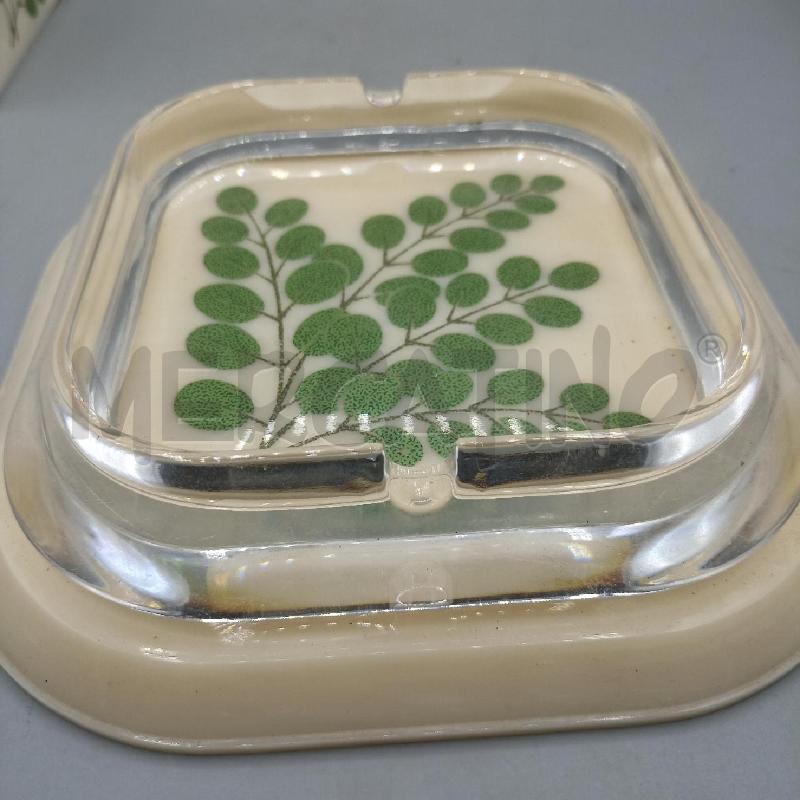 SET TAVOLO OPALINA MODERNARIATO RAFFIGURANTE FOGLIOLINE | Mercatino dell'Usato Lamezia terme 4