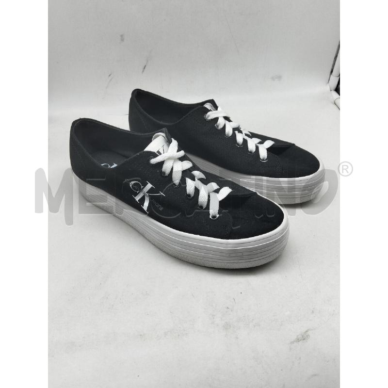 SNEAKERS DONNA CALVIN KLEIN NERO BIANCO TESSUTO | Mercatino dell'Usato Lamezia terme 1