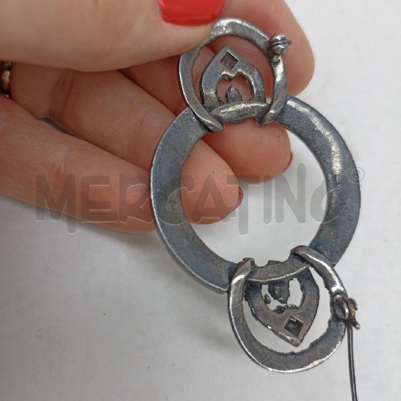 SPILLA METALLO PREZIOSO DESIGN NERO CON ZIRCONI | Mercatino dell'Usato Lamezia terme 3