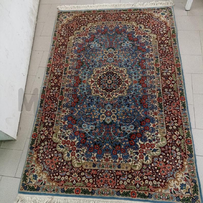 TAPPETO GRANDE PERSIANO BORDO VERDE FLOREALE FANTASIA | Mercatino dell'Usato Lamezia terme 1