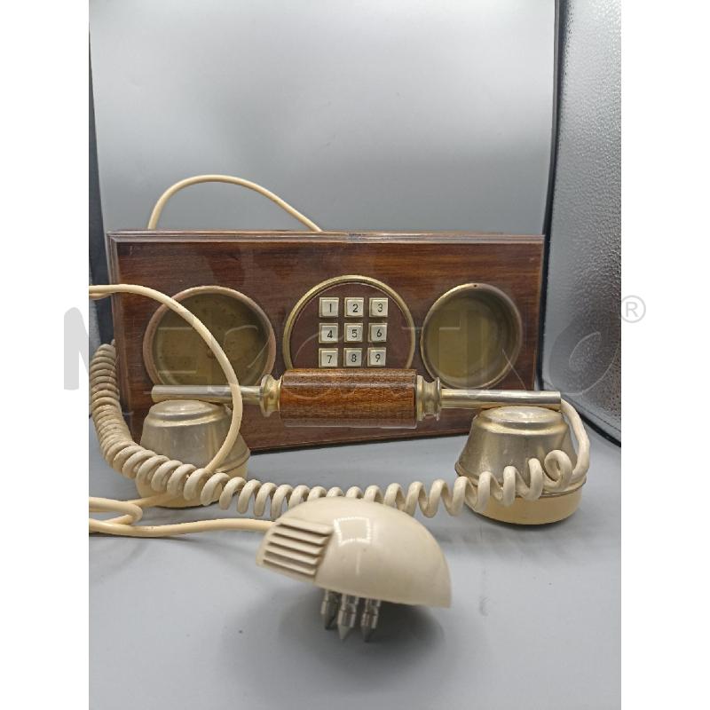 TELEFONO A COLONNA LEGNO OTTONE VINTAGE | Mercatino dell'Usato Lamezia terme 1