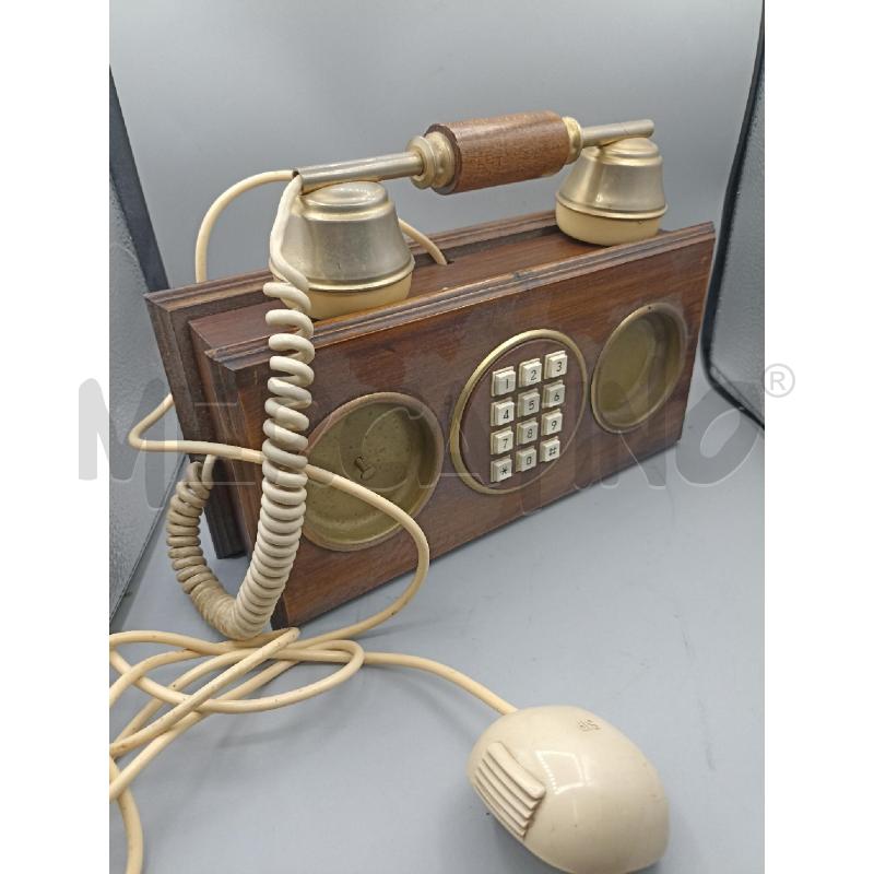 TELEFONO A COLONNA LEGNO OTTONE VINTAGE | Mercatino dell'Usato Lamezia terme 3