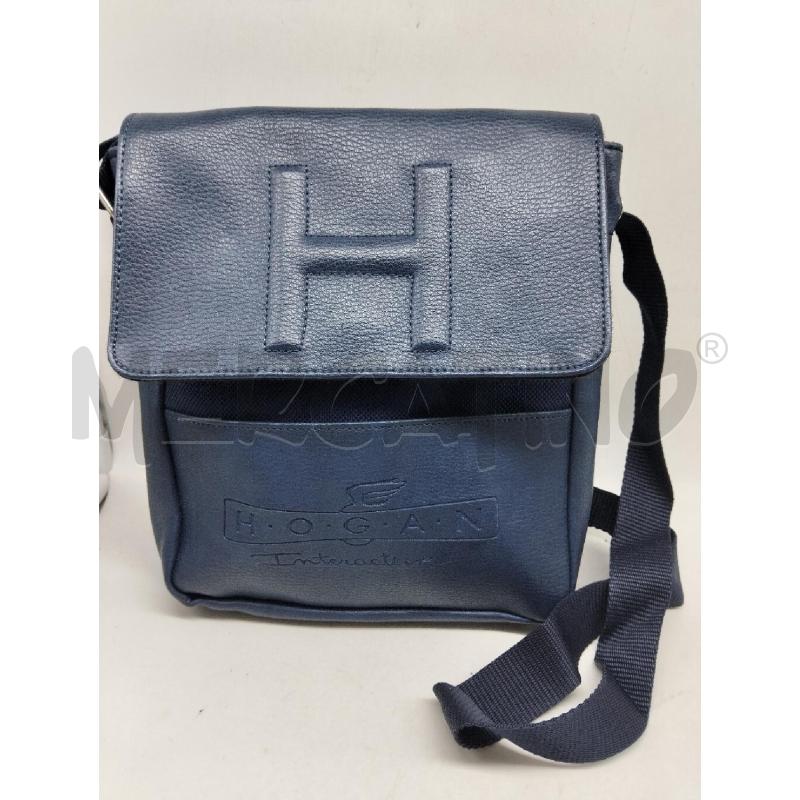TRACOLLA UOMO HOGAN ECOPELLE BLU | Mercatino dell'Usato Lamezia terme 1
