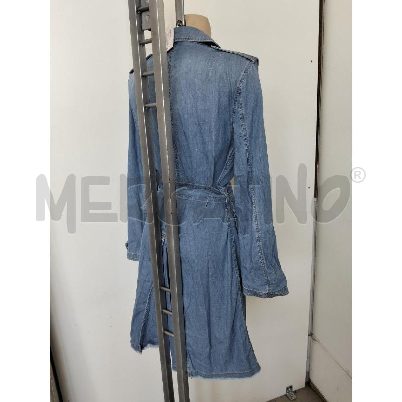 TRENCH DONNA PINK0O DENIM LAV CHIARO LUNGO | Mercatino dell'Usato Lamezia terme 3