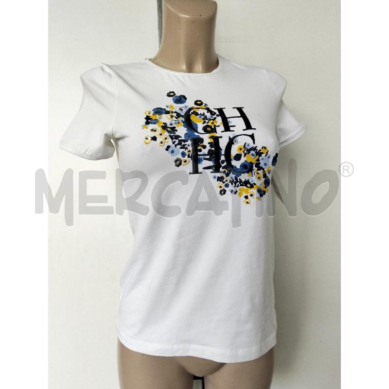 T SHIRT DONNA CAROLINA HERRERA BIANCO BLU | Mercatino dell'Usato Lamezia terme 1