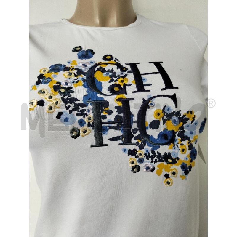 T SHIRT DONNA CAROLINA HERRERA BIANCO BLU | Mercatino dell'Usato Lamezia terme 2