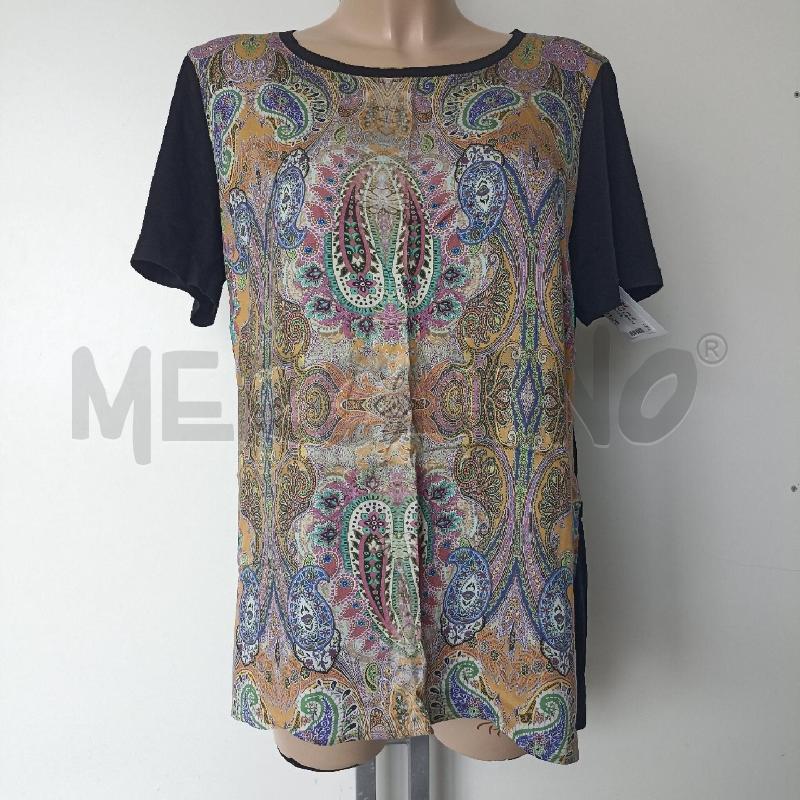 T SHIRT DONNA ELENA MIRO NERO MISTO SETA | Mercatino dell'Usato Lamezia terme 1
