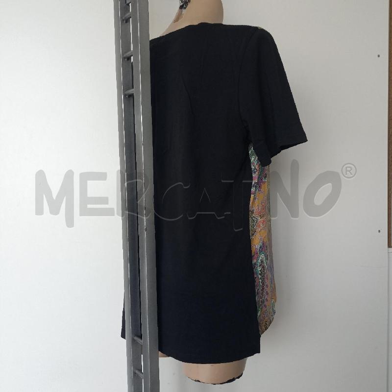 T SHIRT DONNA ELENA MIRO NERO MISTO SETA | Mercatino dell'Usato Lamezia terme 3