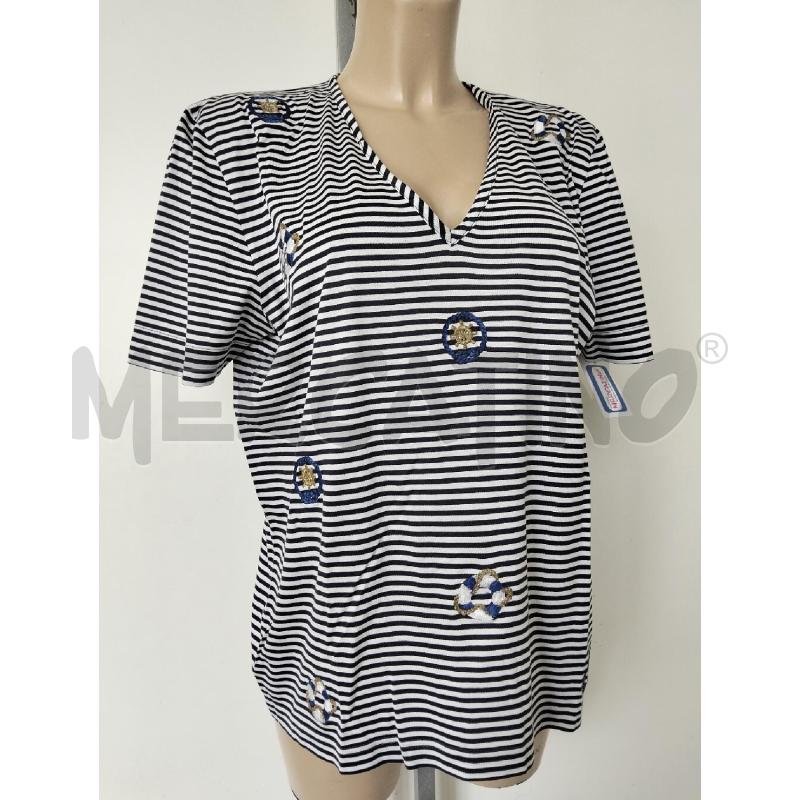 T SHIRT DONNA VERA DA POZZA BIANCO BLU  | Mercatino dell'Usato Lamezia terme 1