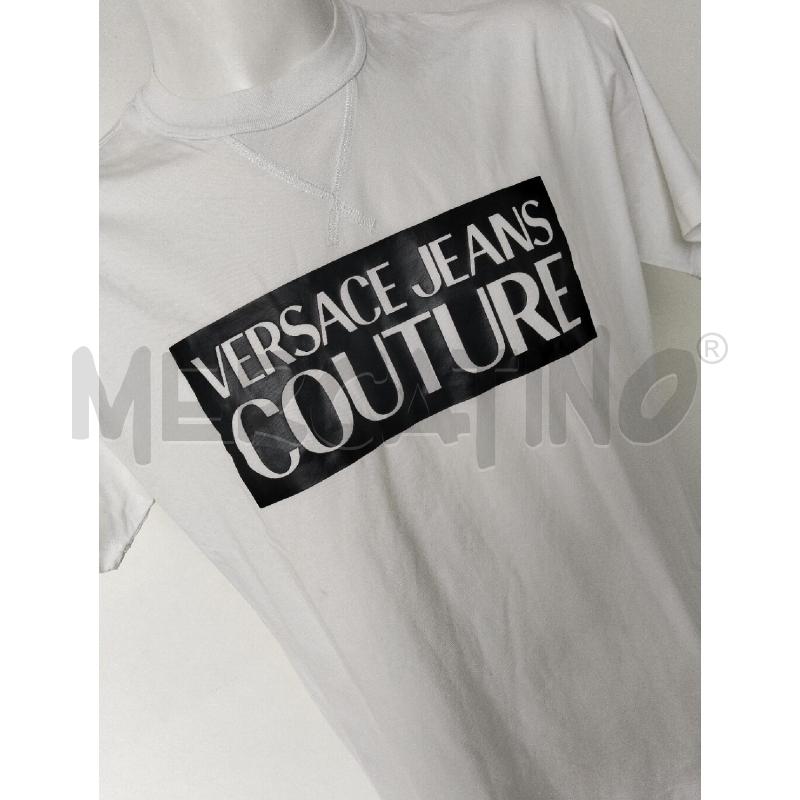 T SHIRT UOMO VERSACE JEANS COUTURE BIANCO STAMPA NERO | Mercatino dell'Usato Lamezia terme 2