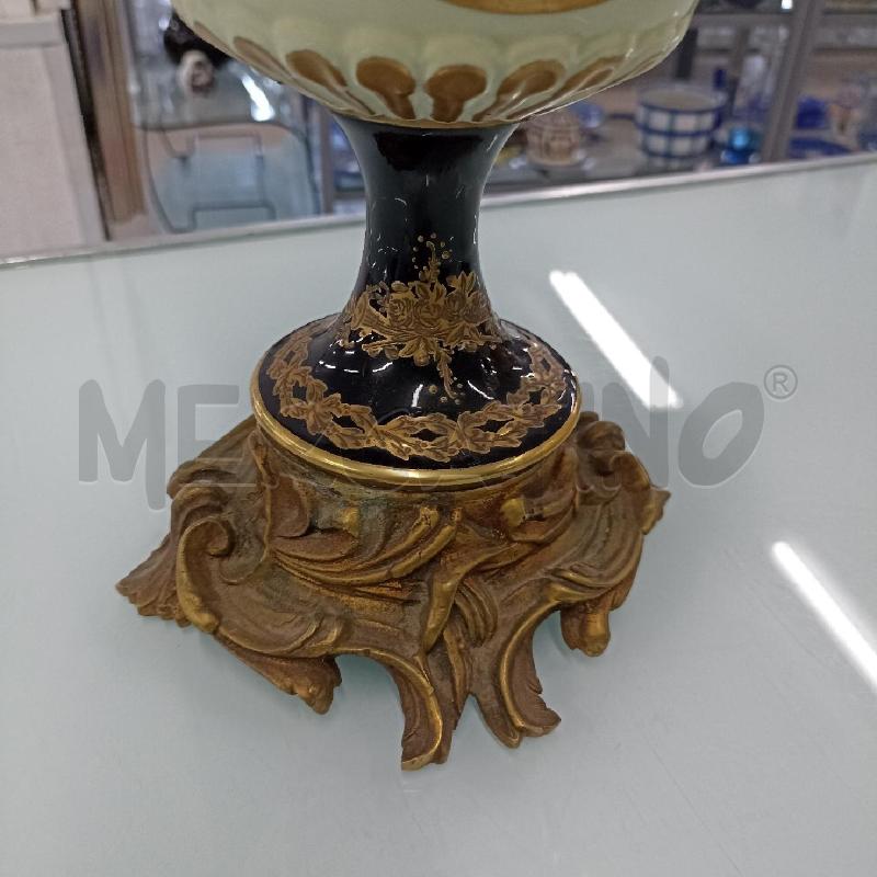 VASO POTISH IN PORCELLANA LIMOGES OTTONE BLU COBALTO DISEGNO ORO ZECCHINO COPPIA IN NATURA | Mercatino dell'Usato Lamezia terme 4