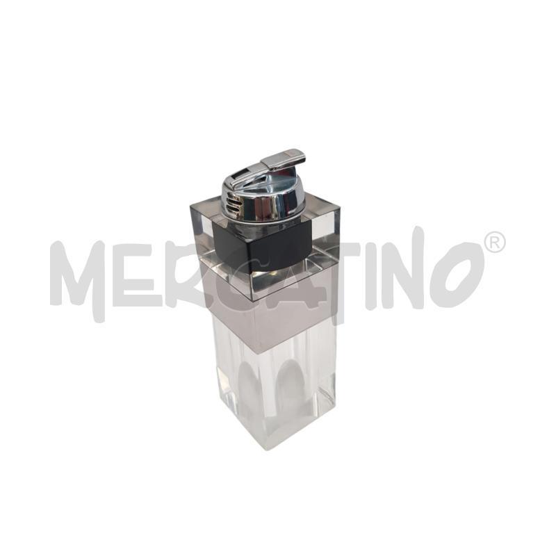 ACCENDINO PLEXIGLAX AGNUS CON PORTASIGARETTE PARALLELEPIPEDO | Mercatino dell'Usato Cesena 1