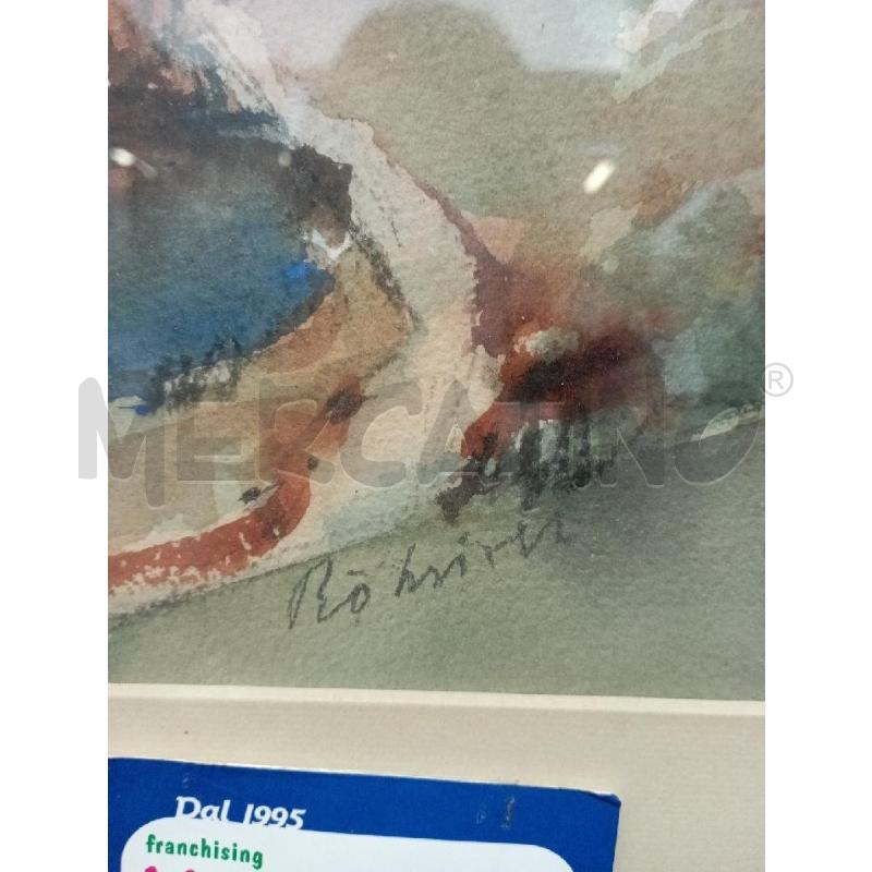 AQUERELLO   SU CARTA  PAESAGGIO 75X65  | Mercatino dell'Usato Cesena 3