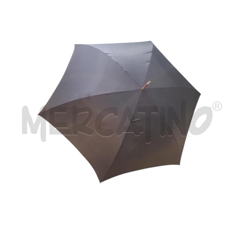 BASTONE DA PASSEGGIO CON OMBRELLO PARASOLE NERO IN SETA | Mercatino dell'Usato Cesena 1