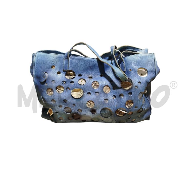 BORSA DONNA PELLE AZZ SFUMATO CERCHI MARK | Mercatino dell'Usato Cesena 1