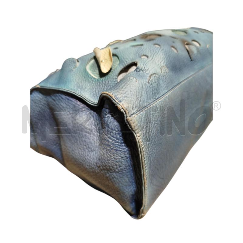 BORSA DONNA PELLE AZZ SFUMATO CERCHI MARK | Mercatino dell'Usato Cesena 4