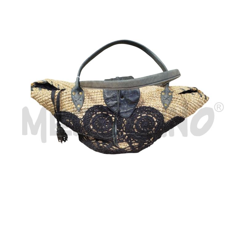 BORSA D ANTIK BATIK INTRECC PAGLIA UNCINETTO NE | Mercatino dell'Usato Cesena 1