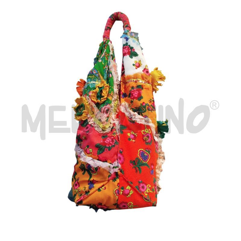 BORSA D INSERTI FOULARD UNGHERESI TULLE PAILLETTES FIORI | Mercatino dell'Usato Cesena 1