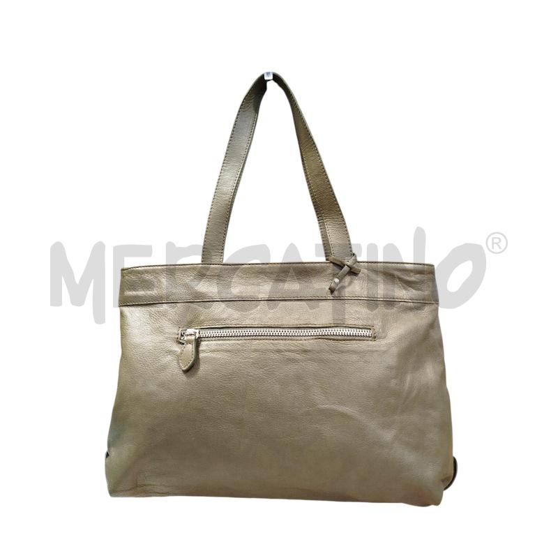 BORSA D PELLE MORBIDA VERDE E GRI | Mercatino dell'Usato Cesena 2