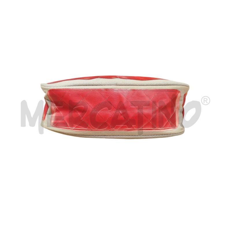 BORSA D POMIKAKI BEIGE DISEG ROSSO TRACCOLLA DORATA | Mercatino dell'Usato Cesena 3