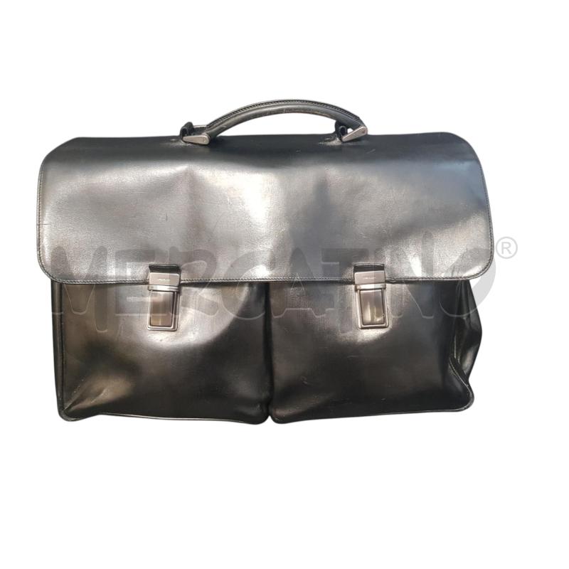 BORSA PRADA UFFICIO PELLE NERA SPAZZOLATA | Mercatino dell'Usato Cesena 1