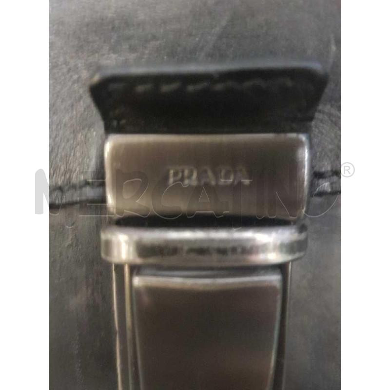 BORSA PRADA UFFICIO PELLE NERA SPAZZOLATA | Mercatino dell'Usato Cesena 3