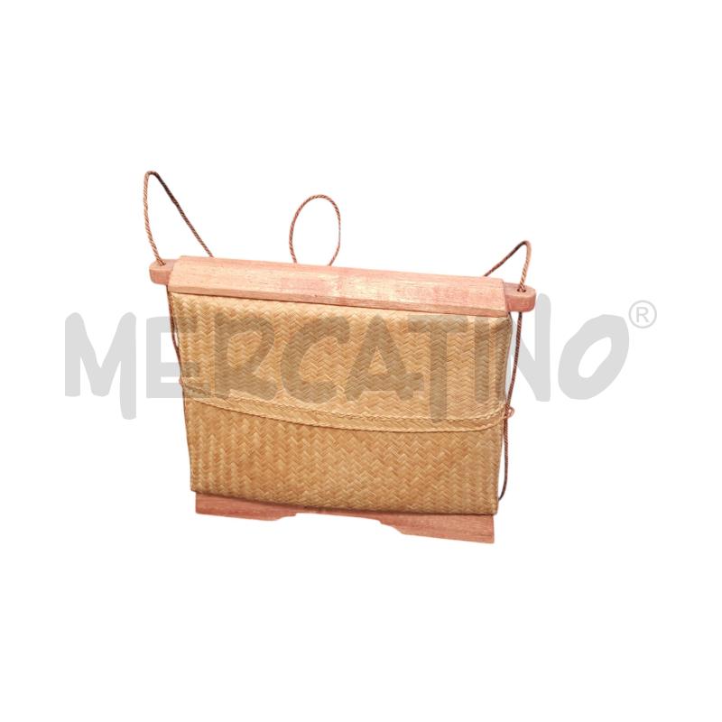 BORSA VIMINI E LEGNO ANNI 40 | Mercatino dell'Usato Cesena 1