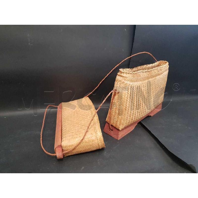 BORSA VIMINI E LEGNO ANNI 40 | Mercatino dell'Usato Cesena 3