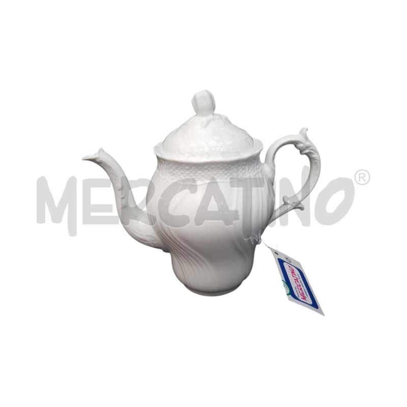 CAFFETTIERA RICHARD GINORI CERAMICA BIANCA LAVORATA | Mercatino dell'Usato Cesena 1
