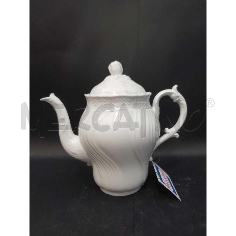CAFFETTIERA RICHARD GINORI CERAMICA BIANCA LAVORATA | Mercatino dell'Usato Cesena 4