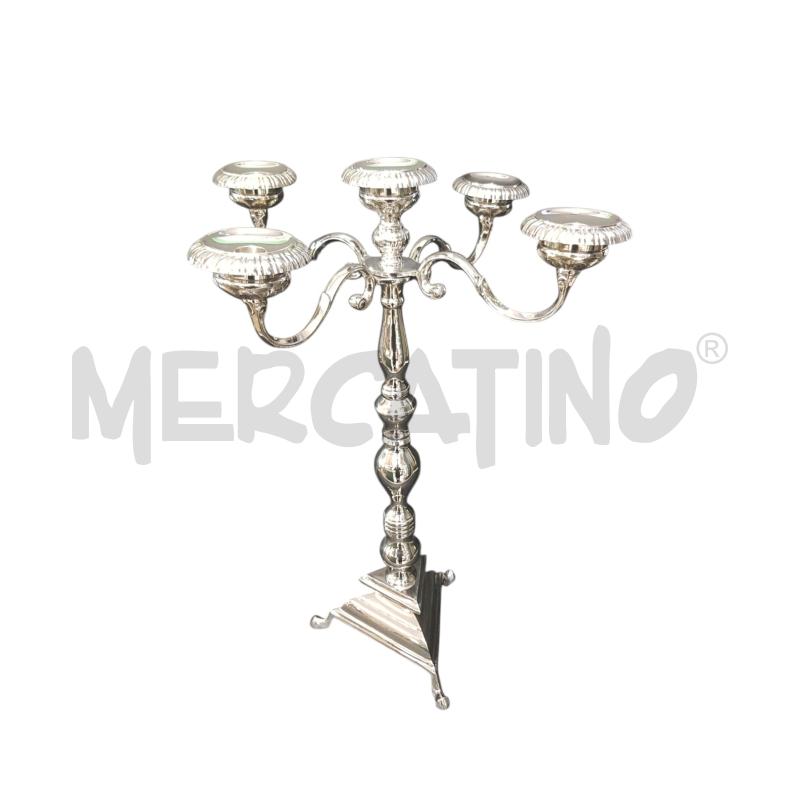 CANDELABRO METALLO 04 POSTAZIONE LAVORATO | Mercatino dell'Usato Cesena 1