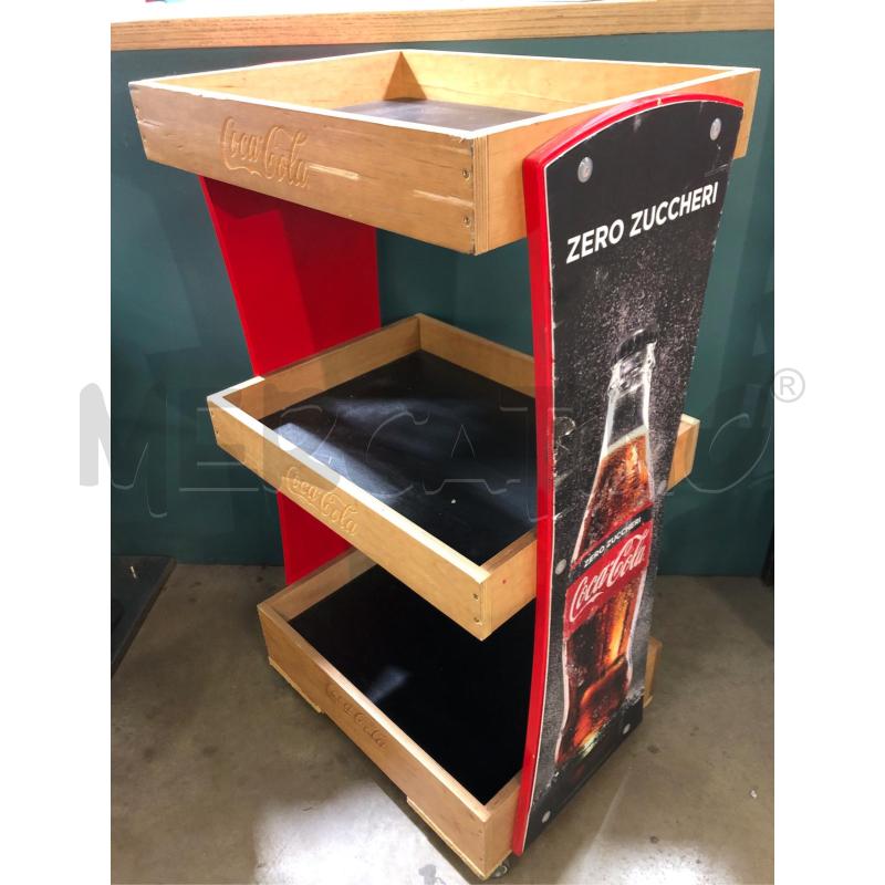 CARRELLO ESPOSITIVO COCA COLA LEGNO  | Mercatino dell'Usato Cesena 1