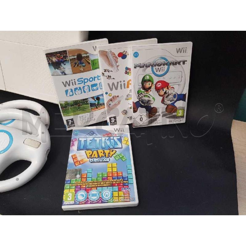 CONSOLLE NINTENDO +4CONTR+2NUN+4GIOCHI+PEDANA+VOLANTE  | Mercatino dell'Usato Cesena 3