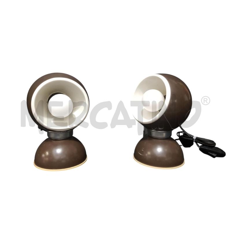 COPPIA ABAT JOUR MAGNETICA SFERA ANNI '60 MARRONE | Mercatino dell'Usato Cesena 1