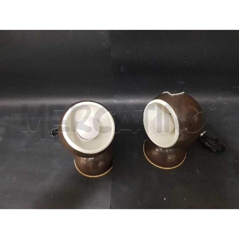 COPPIA ABAT JOUR MAGNETICA SFERA ANNI '60 MARRONE | Mercatino dell'Usato Cesena 4