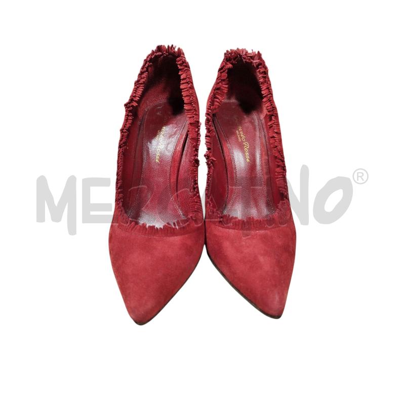 DECOLLETE GIANVITO ROSSI ROSSO VELLUTTO | Mercatino dell'Usato Cesena 1