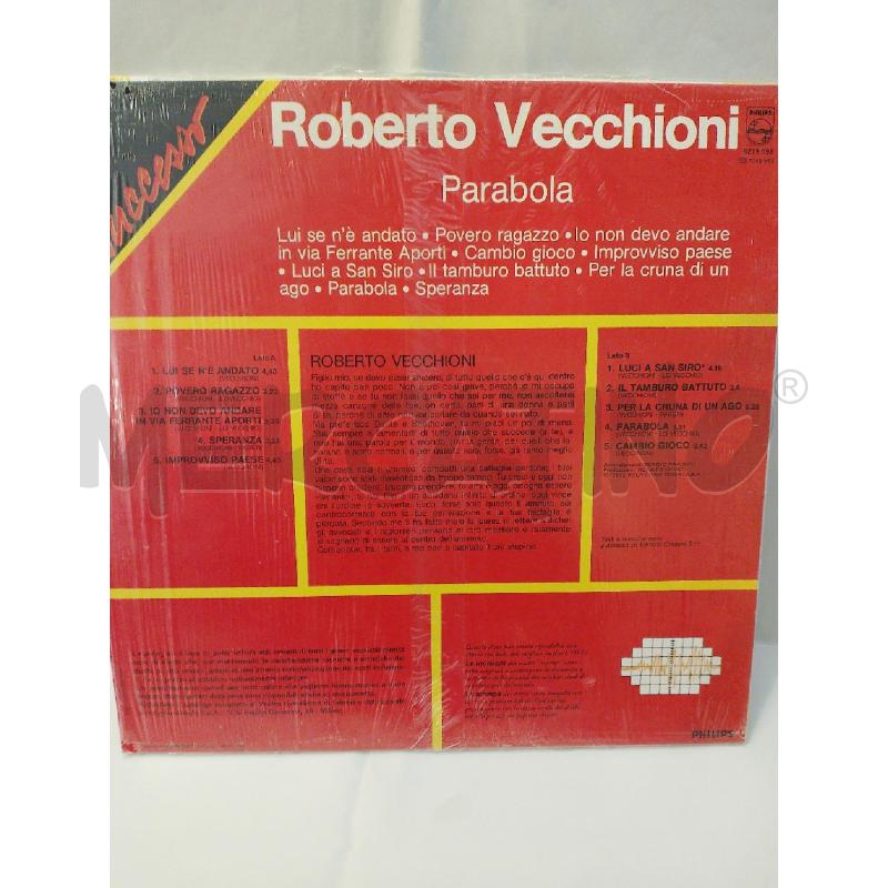 DISCO LP ROBERTO VECCHIONI-PARABOLA-OTTCONDZ | Mercatino dell'Usato Cesena 2
